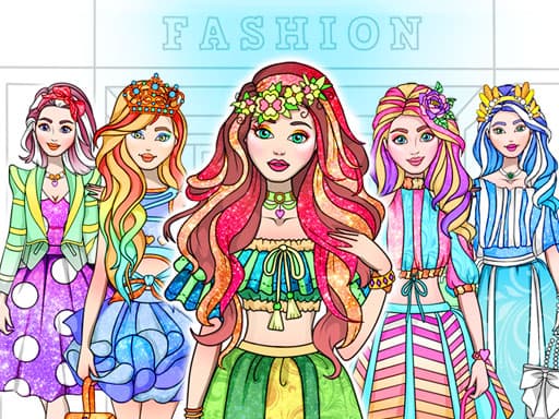 Girl Coloring Dress Up Games thumbnail