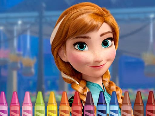 Anna Frozen Coloring cover